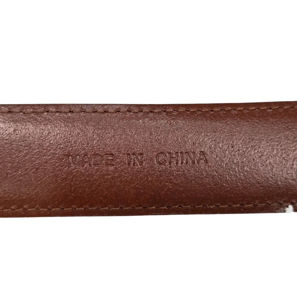 Vtg Polo Ralph Lauren Leather Belt Mens 40 Brown Silver Buckle 405191717 Classic